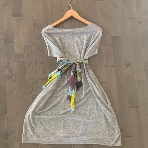 Wilfred Free Oversized Slouchy Tunic Dress Grey